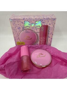 NEW Too Faced Dream a Little Dream blush & lip gloss set LIMITED EDITION CJ#101